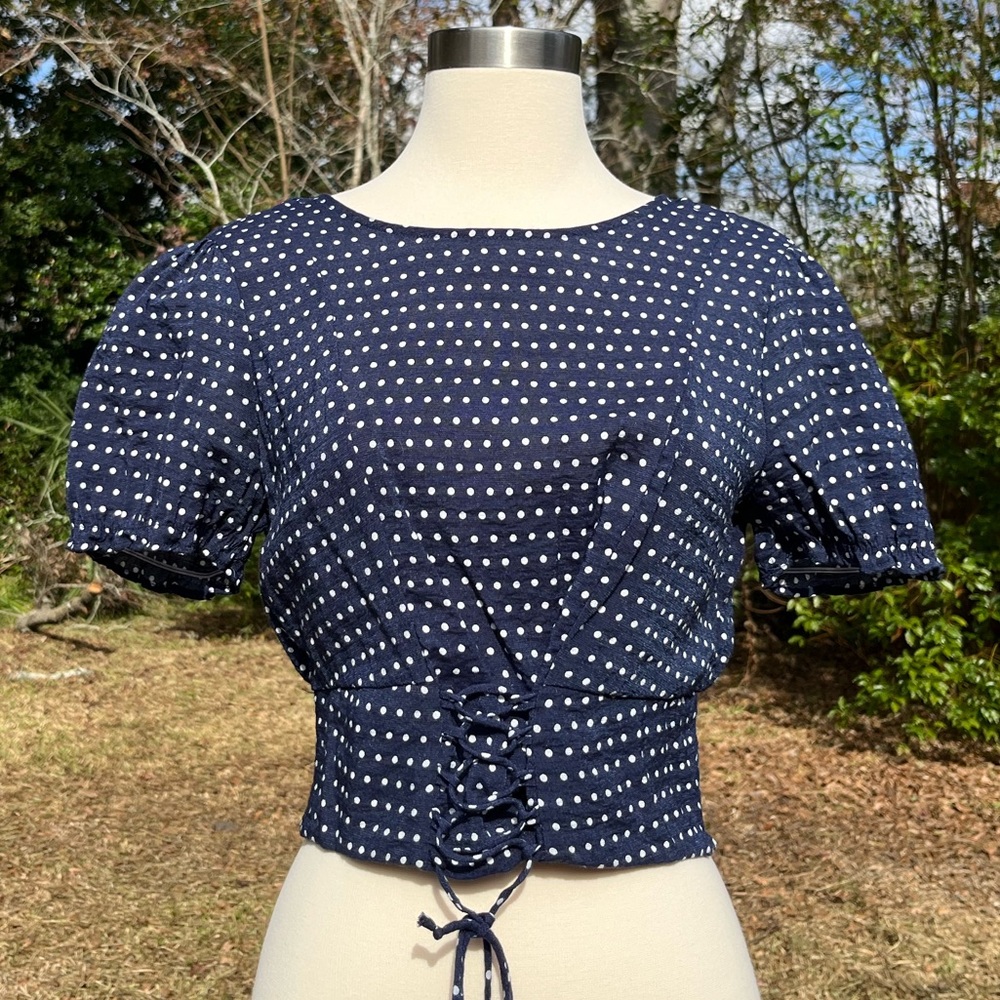 3/$30 Lace Up Crop Top